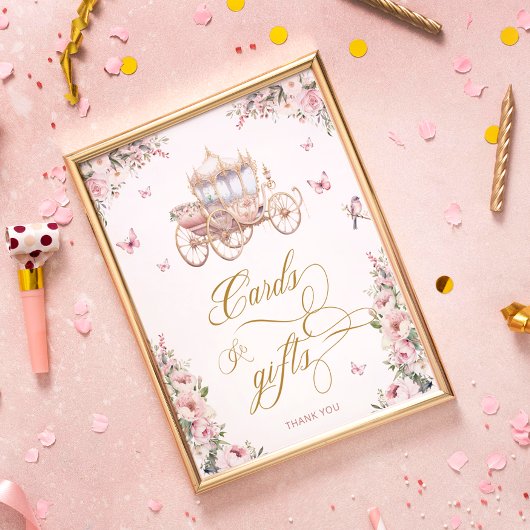 Little Princess Roze Roze Bloemkaarten en Cadeaus Poster