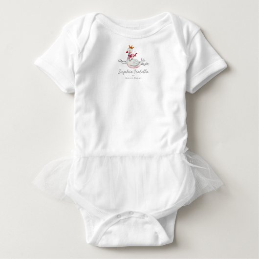 Little Princess Swan | Baby Girl | Bodysuit Tutu (Voorkant)