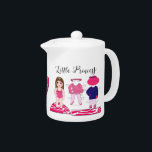 "Little Princess" Teapot Theepot<br><div class="desc">Andere leuke design en producten met DIVAtude,  gemaakt door Lady Denise op www.zazzle.com/LadyDenise</div>