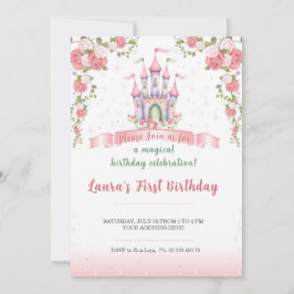 Little princess Theme invitaion. Kids party. Kaart