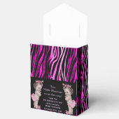 Little Princess Twins Baby shower Zebra Pattern Bedankdoosjes (Geopend)