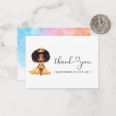 Little Princess waterverf dank u Notitiekaartje (Voorkant / Achterkant in situ)