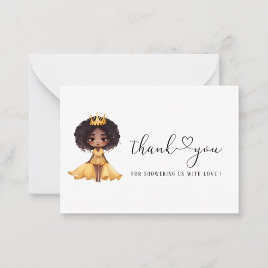 Little Princess waterverf dank u Notitiekaartje (Voorkant)