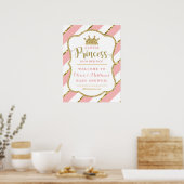 Little Princess Welcome Sign Poster, Baby shower Poster (Keuken)