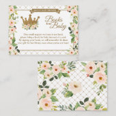 Little Princess White Blush Floral Baby's Library Informatiekaartje (Voorkant / Achterkant)