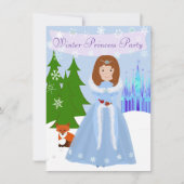 Little Princess Winter Party Brown Hair Kaart (Voorkant)