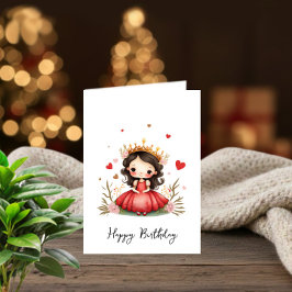 Little princess with red dress