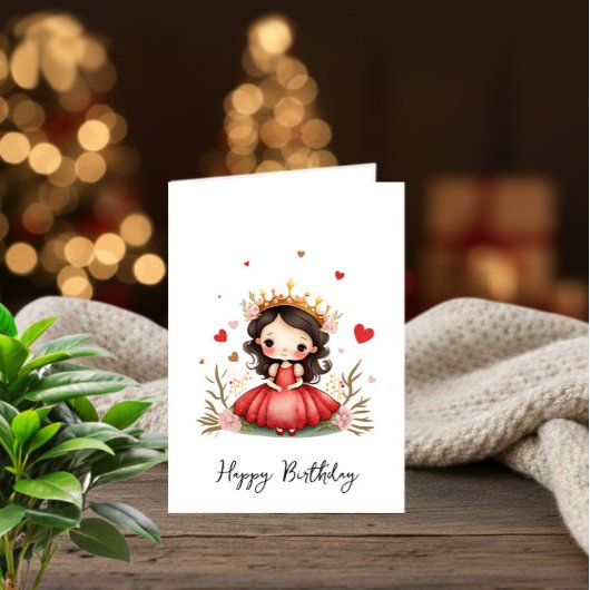 Little princess with red dress