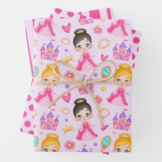 Little Princess Wrapping Paper Set of 3 (In situ)