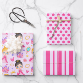 Little Princess Wrapping Paper Set of 3