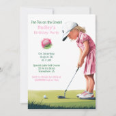 Little Pro in Pink: Verjaardag op het Groene Meisj Kaart (Voorkant)