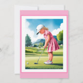 Little Pro in Pink: Verjaardag op het Groene Meisj Kaart (Achterkant)