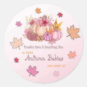 Little Pumping Spice & Mooie Roze Herfst in Love Ronde Sticker
