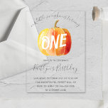 Little Pumpkin 1st Birthday Acryl Uitnodigingen<br><div class="desc">Vier in stijl met deze trendy 1e verjaardag uitnodigingen. Het ontwerp is eenvoudig te personaliseren met uw speciale evenementenformulering en uw gasten zullen blij zijn wanneer ze deze fantastische uitnodigingen ontvangen. Overeenkomende partij items zijn te vinden in de collectie.</div>