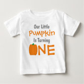 Little Pumpkin 1st Birthday Baby T-Shirt (Voorkant)