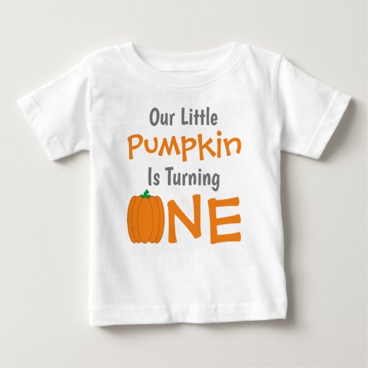 Little Pumpkin 1st Birthday Baby T-Shirt (Voorkant)