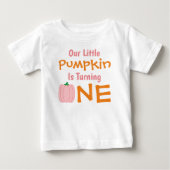 Little Pumpkin 1st Birthday Baby T-Shirt (Voorkant)