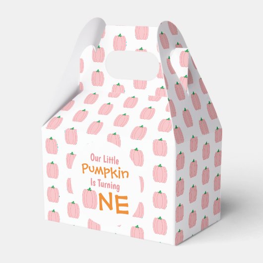 Little Pumpkin 1st Birthday Bedankdoosjes (Voorkant Zijde)