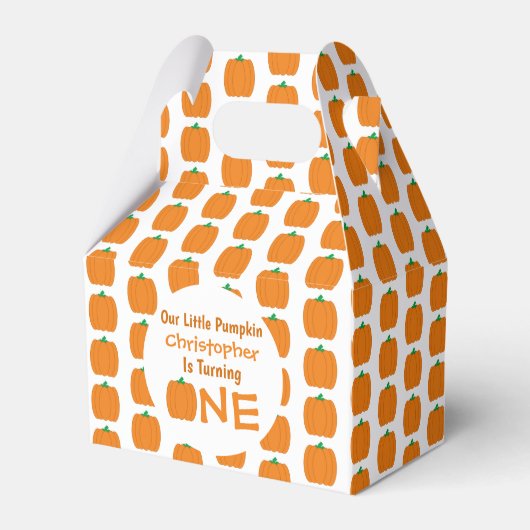 Little Pumpkin 1st Birthday Bedankdoosjes (Voorkant Zijde)