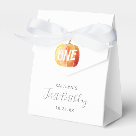 Little Pumpkin 1st Birthday Bedankdoosjes (Voorkant Zijde)