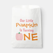 Little Pumpkin 1st Birthday Bedankzakje (Voorkant)