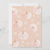 Little Pumpkin 1st Birthday Daisies Peach Bow Kaart (Achterkant)