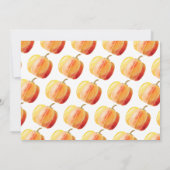 Little Pumpkin 1st Birthday Foto Kaart (Achterkant)