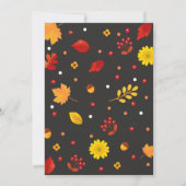 Little Pumpkin 1st Birthday Invitation Kaart (Achterkant)