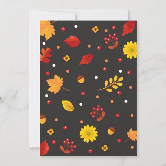 Little Pumpkin 1st Birthday Invitation Kaart (Achterkant)