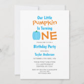 Little Pumpkin 1st Birthday Kaart (Voorkant)