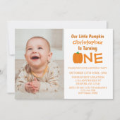 Little Pumpkin 1st Birthday Kaart (Voorkant)