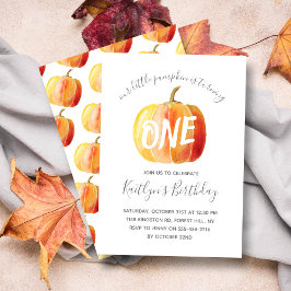 Little Pumpkin 1st Birthday Kaart