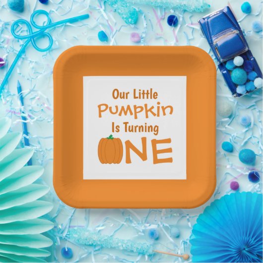 Little Pumpkin 1st Birthday Paper Bord (Feest)