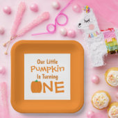 Little Pumpkin 1st Birthday Paper Bord (Feest)