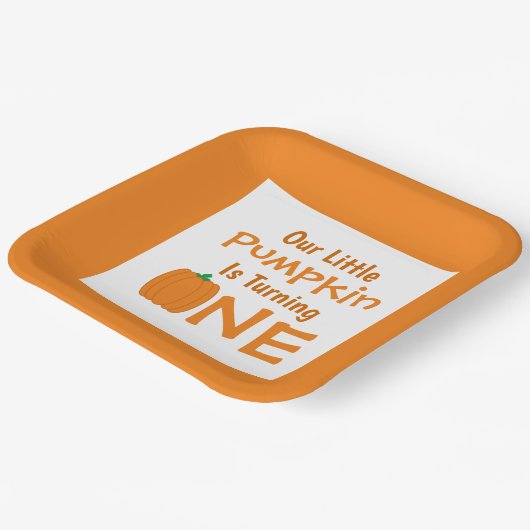 Little Pumpkin 1st Birthday Paper Bord (Gebogen)
