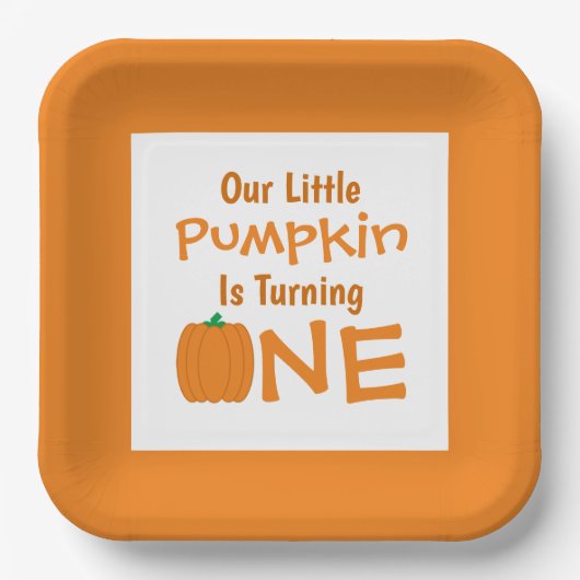 Little Pumpkin 1st Birthday Paper Bord (Voorkant)