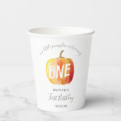 Little Pumpkin 1st Birthday Papieren Bekers (Achterkant)