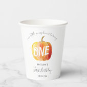 Little Pumpkin 1st Birthday Papieren Bekers (Voorkant)