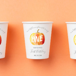 Little Pumpkin 1st Birthday Papieren Bekers