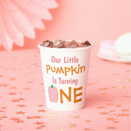 Little Pumpkin 1st Birthday Papieren Bekers