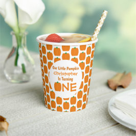 Little Pumpkin 1st Birthday Papieren Bekers