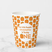Little Pumpkin 1st Birthday Papieren Bekers (Voorkant)