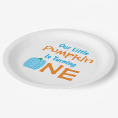 Little Pumpkin 1st Birthday Papieren Bordje (Gekanteld)