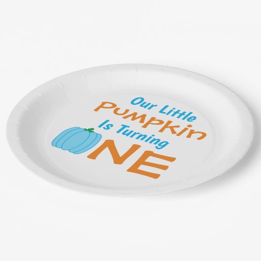 Little Pumpkin 1st Birthday Papieren Bordje (Gekanteld)