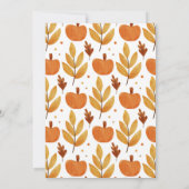 Little Pumpkin 1st Birthday Party Boy Blue Truck Kaart (Achterkant)