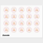 Little Pumpkin 1st Birthday Ronde Sticker (Vel)