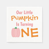 Little Pumpkin 1st Birthday Servet (Voorkant)