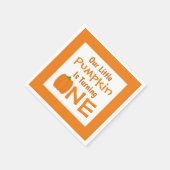 Little Pumpkin 1st Birthday Servet (Hoek)