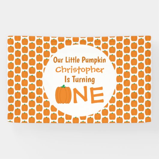 Little Pumpkin 1st Birthday Spandoek (Horizontaal)
