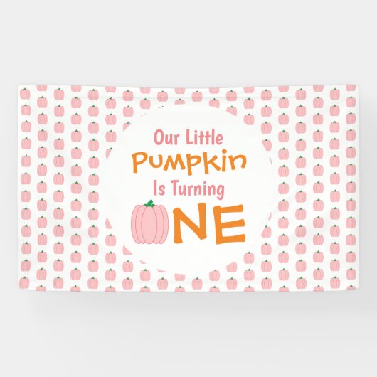 Little Pumpkin 1st Birthday Spandoek (Horizontaal)